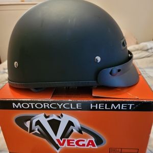 Vega Motorcycle Helmet - XXS Flat Black